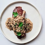 Steak with Creamed Mushrooms image