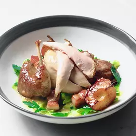 Partridge with Apple and Bacon image