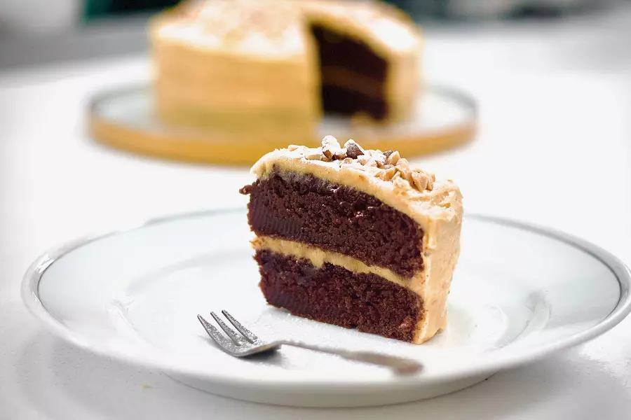 Peanut Caramel Chocolate Cake image