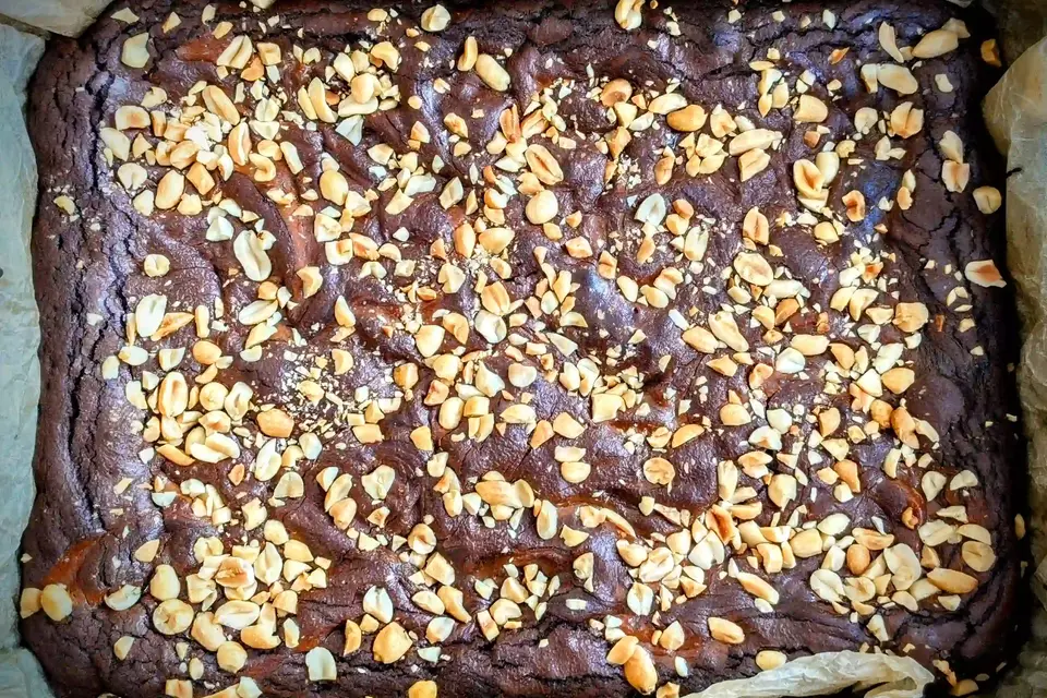 Peanut Caramel Chocolate Brownies image
