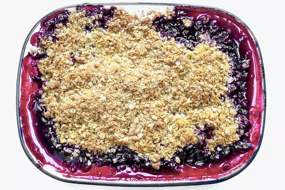 Bramble and Apple Crumble image