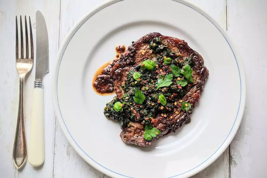 Steak with Black Olive Chimichurri image