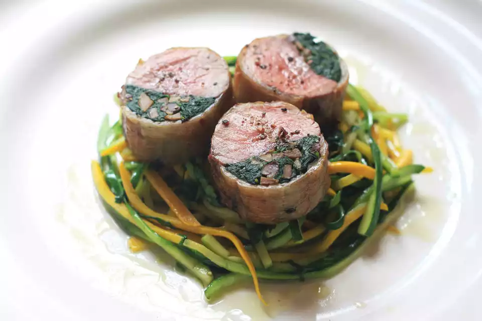 Stuffed Saddle of Lamb image