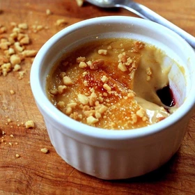 Peanut and Jam Crème Brûlée image